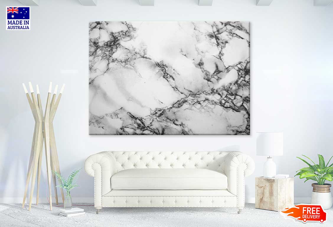 Grey Abstract Marble Pattern Design Print 100% Australian Made