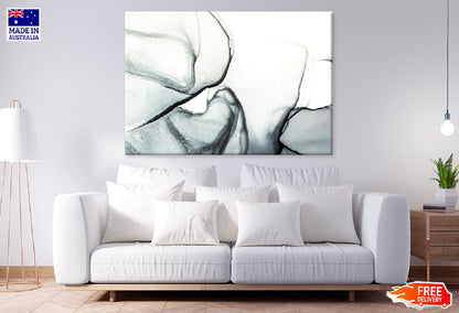Black Grey Liquid Abstract Design Print 100% Australian Made