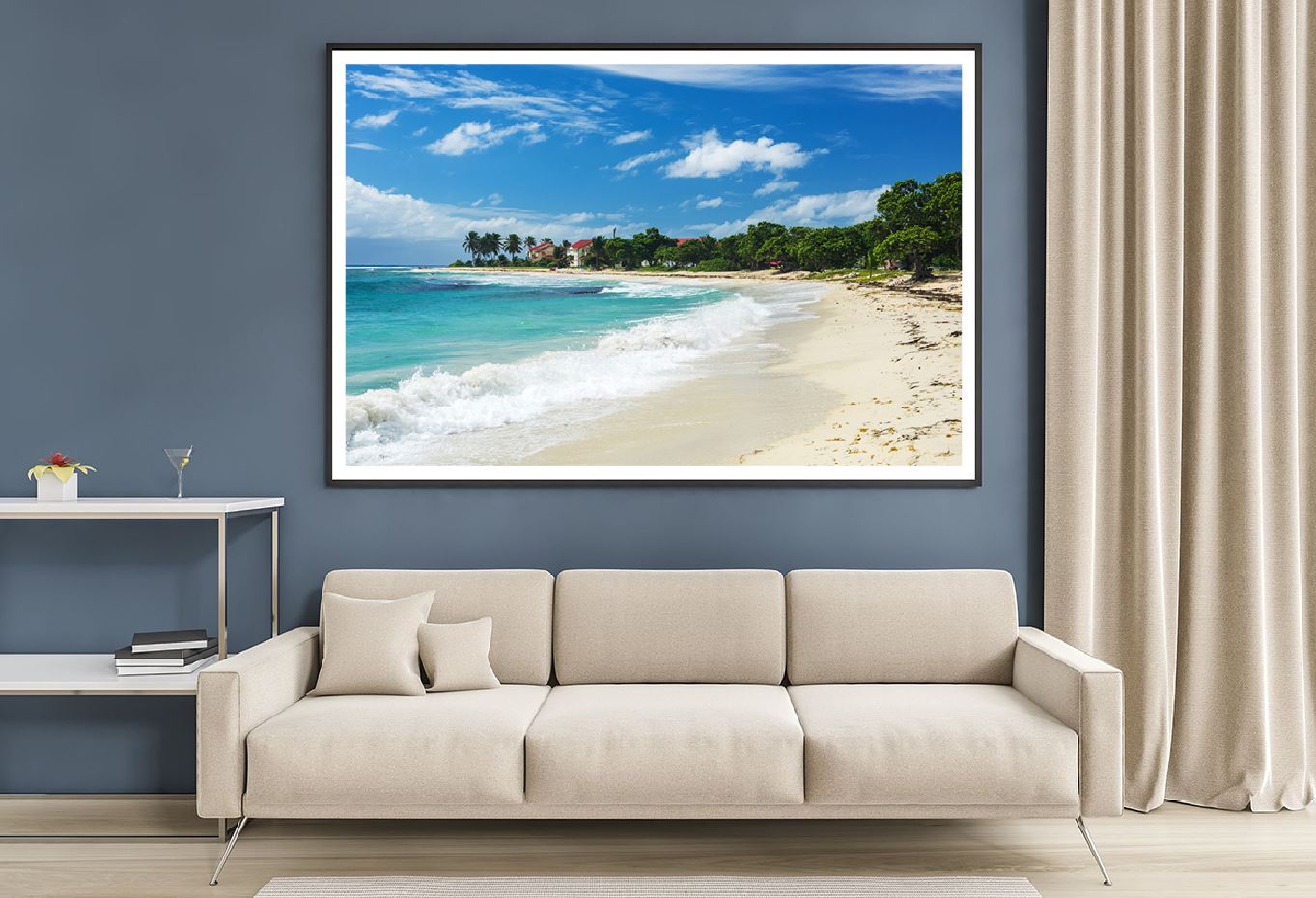 Sandy Raisins Clairs Beach View Photograph Home Decor Premium Quality Poster Print Choose Your Sizes