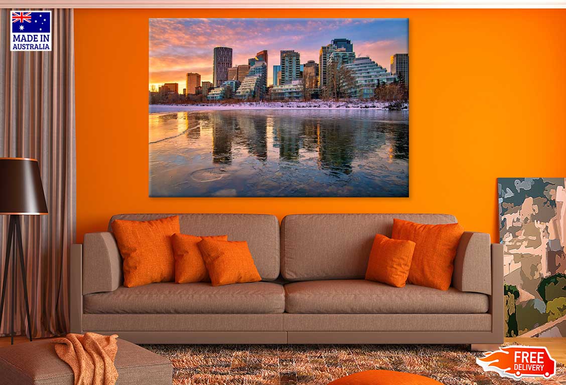 London City Building Sunset View Photograph Print 100% Australian Made