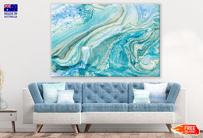 Blue & White Abstract Design Print 100% Australian Made