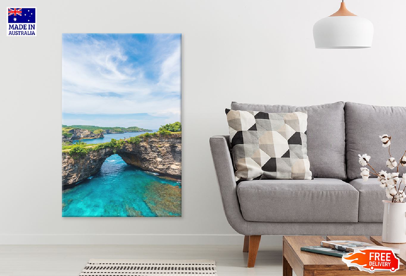 Billabong Sea Rocky Bay Bali View Photograph Print 100% Australian Made