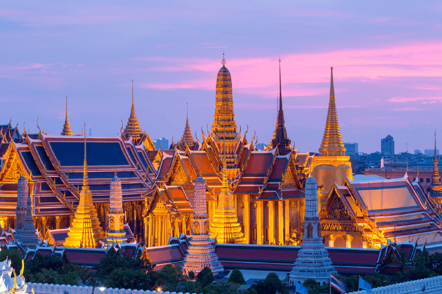 Bangkok Temple & Skyline View Print 100% Australian Made