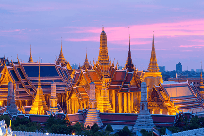 Bangkok Temple & Skyline View Print 100% Australian Made