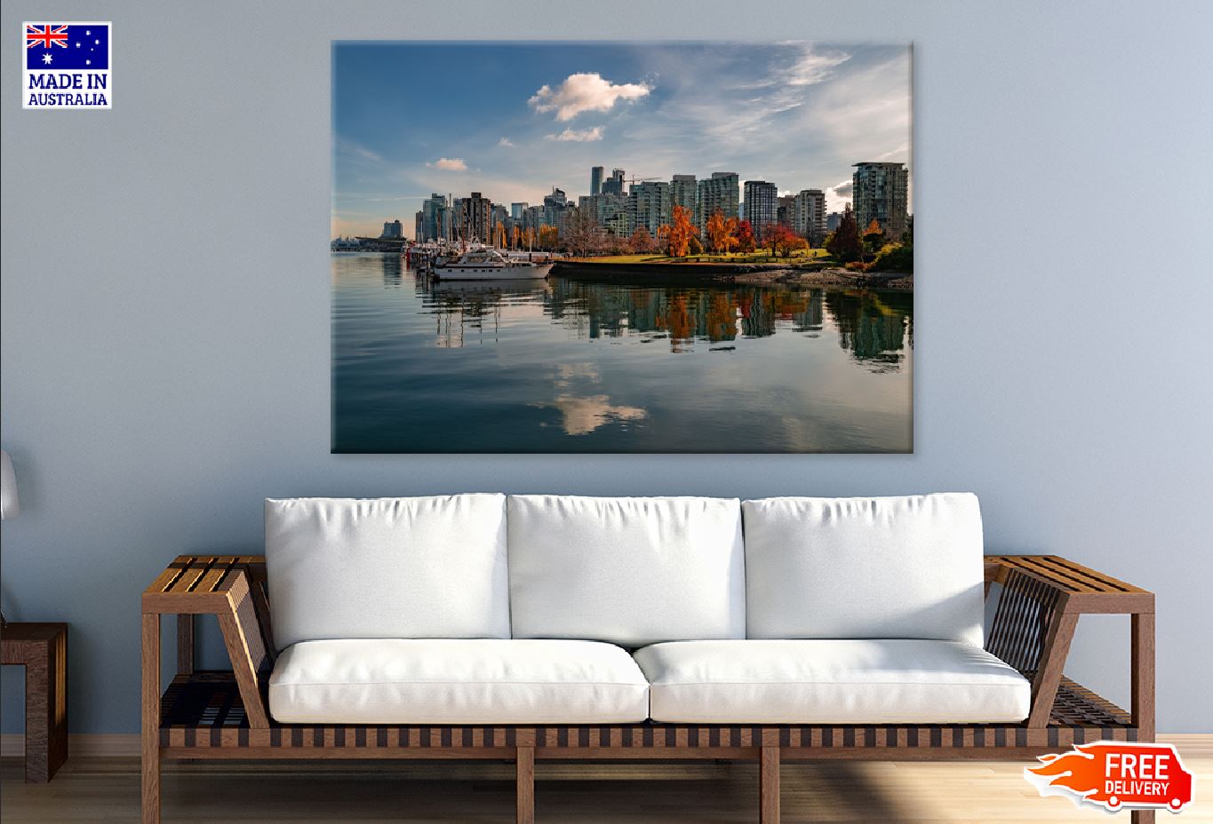 Boats on Near Coal Harbour View Photograph Print 100% Australian Made