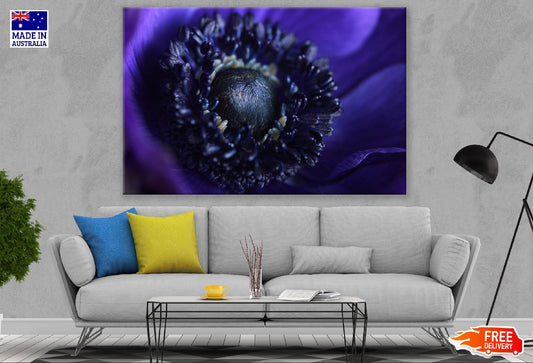 Blue Flower Macro Closeup Photograph Print 100% Australian Made
