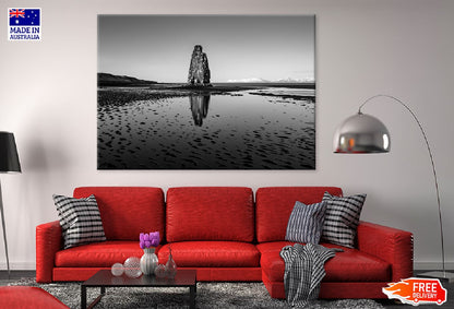 Hvitserkur Beach in Iceland B&W Photograph Print 100% Australian Made