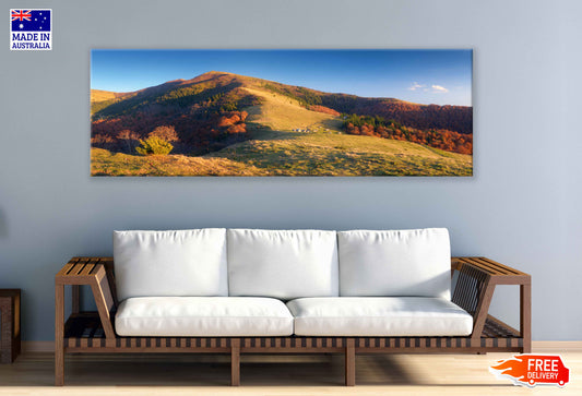 Panoramic Canvas Autumn Landscape Sky Photograph High Quality 100% Australian Made Wall Canvas Print Ready to Hang