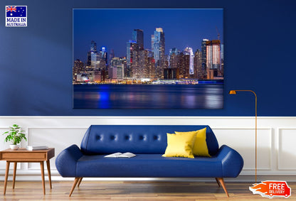 Manhattan, Cityscape New York at Night Photograph Print 100% Australian Made