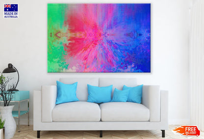 Green Pink & Blue Abstract Design Print 100% Australian Made