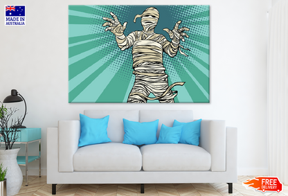 Vintage Egyptian Mummy Illustration Print 100% Australian Made