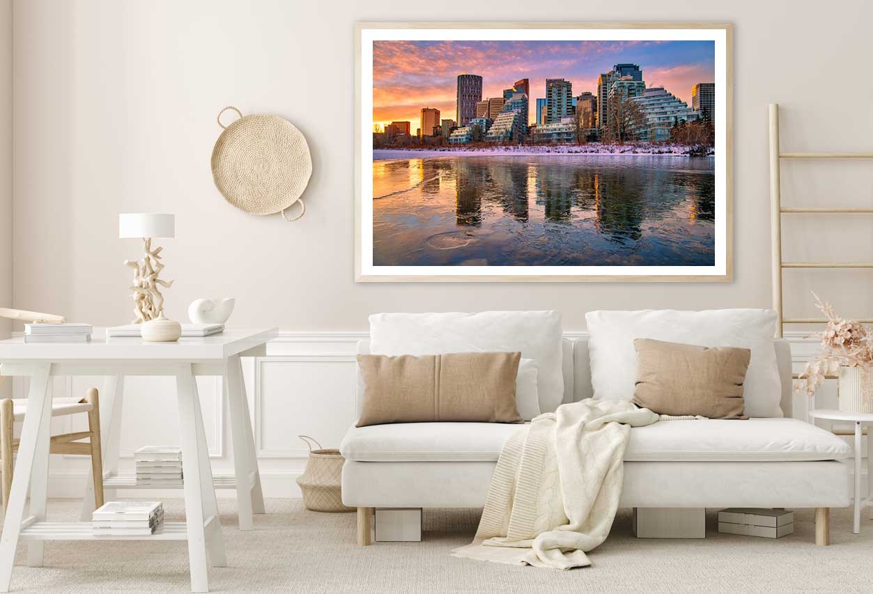 London City Building Sunset View Photograph Home Decor Premium Quality Poster Print Choose Your Sizes