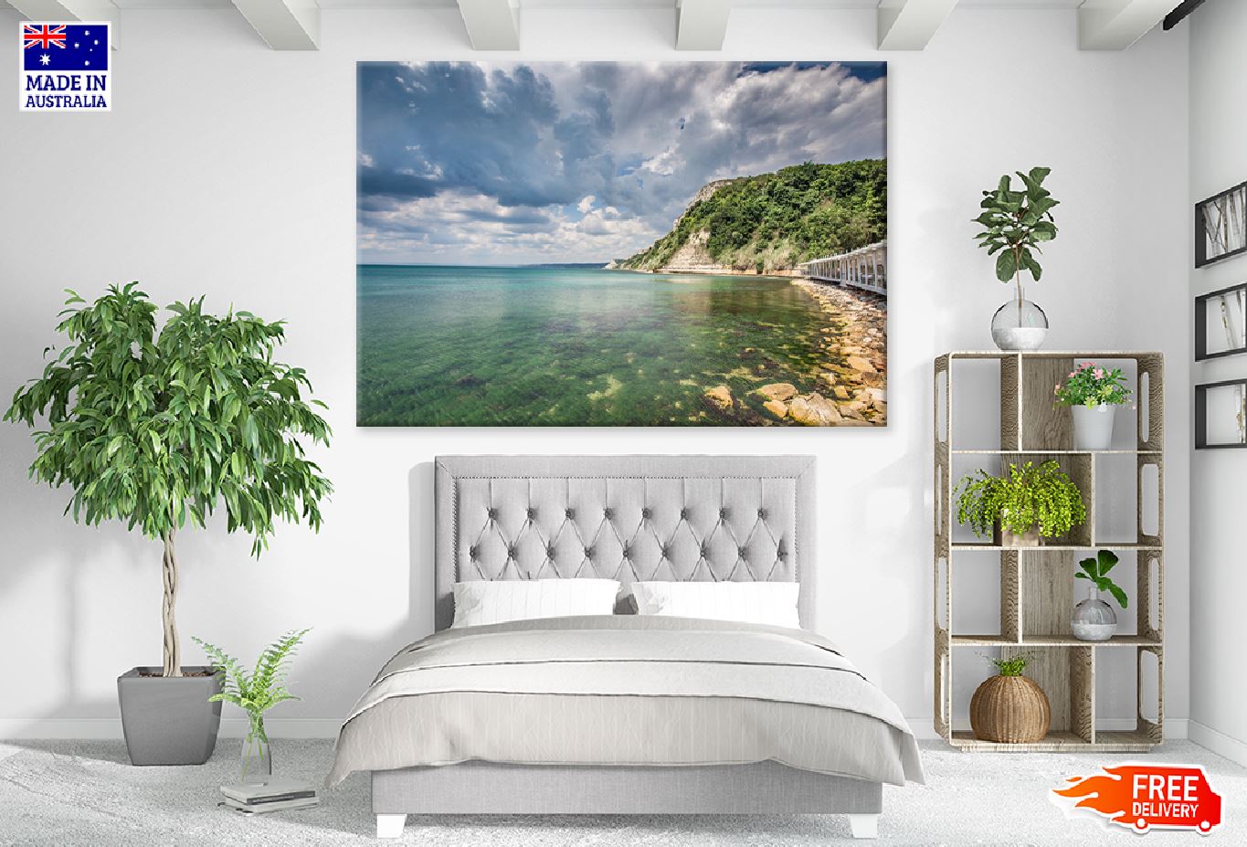 Hill Coast with Sea View Photograph Print 100% Australian Made