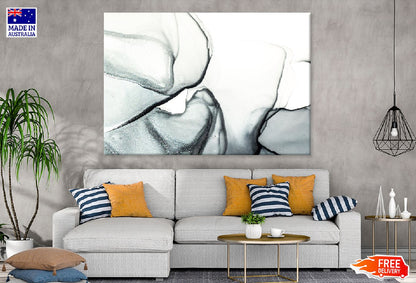 Black Grey Liquid Abstract Design Print 100% Australian Made