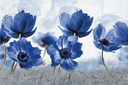 Blue Floral Watercolor Painting Print 100% Australian Made