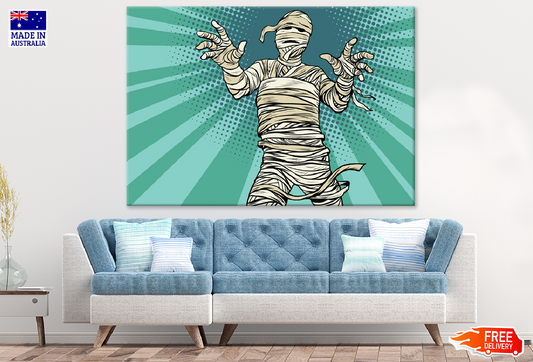 Vintage Egyptian Mummy Illustration Print 100% Australian Made