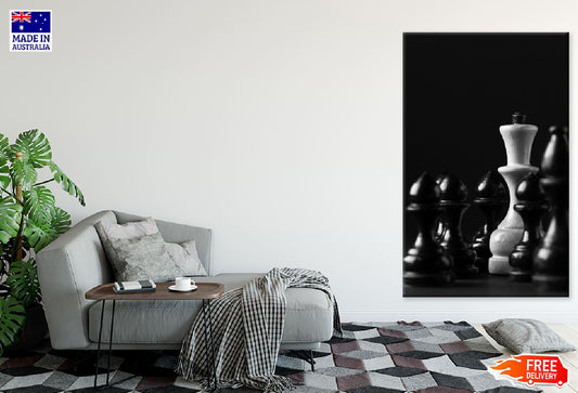 B&W Chess Pieces View Photograph Print 100% Australian Made