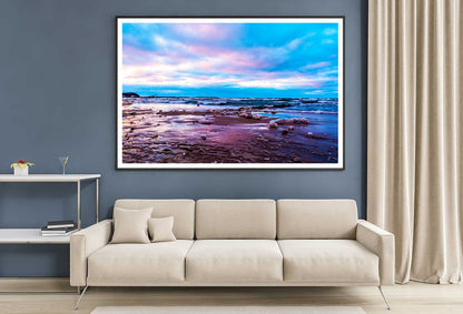 Exposure of Sunset Over The Sea View Photograph Home Decor Premium Quality Poster Print Choose Your Sizes