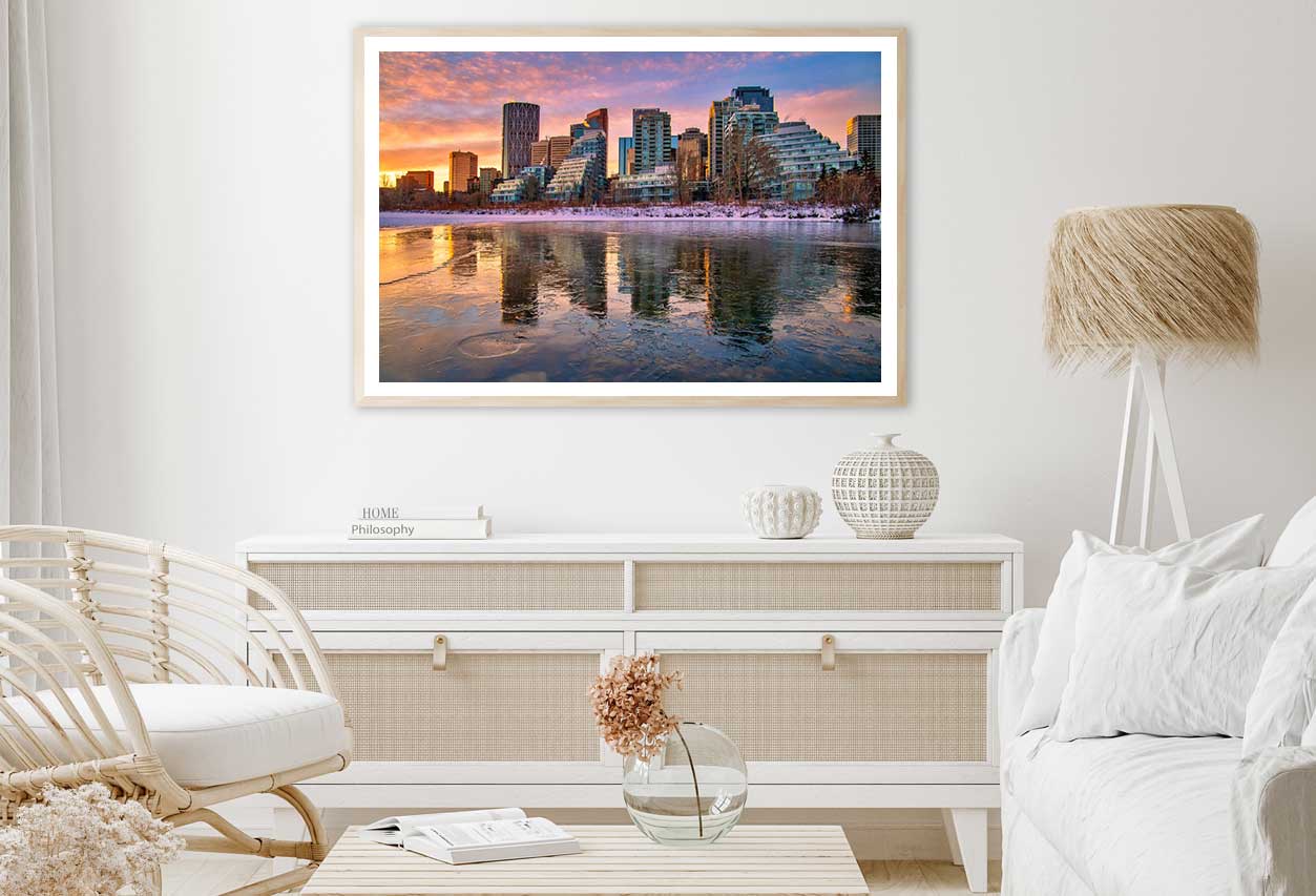 London City Building Sunset View Photograph Home Decor Premium Quality Poster Print Choose Your Sizes