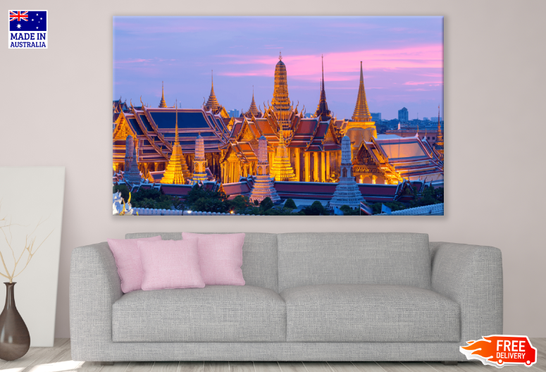 Bangkok Temple & Skyline View Print 100% Australian Made