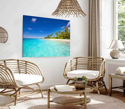 Bella Home Tropical Island With Trees Print Canvas Ready to hang