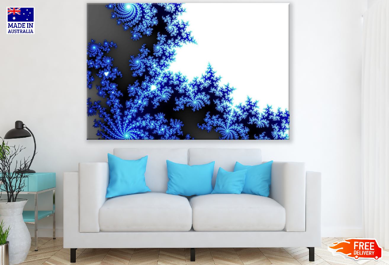 Blue Shapes Abstract Design Print 100% Australian Made