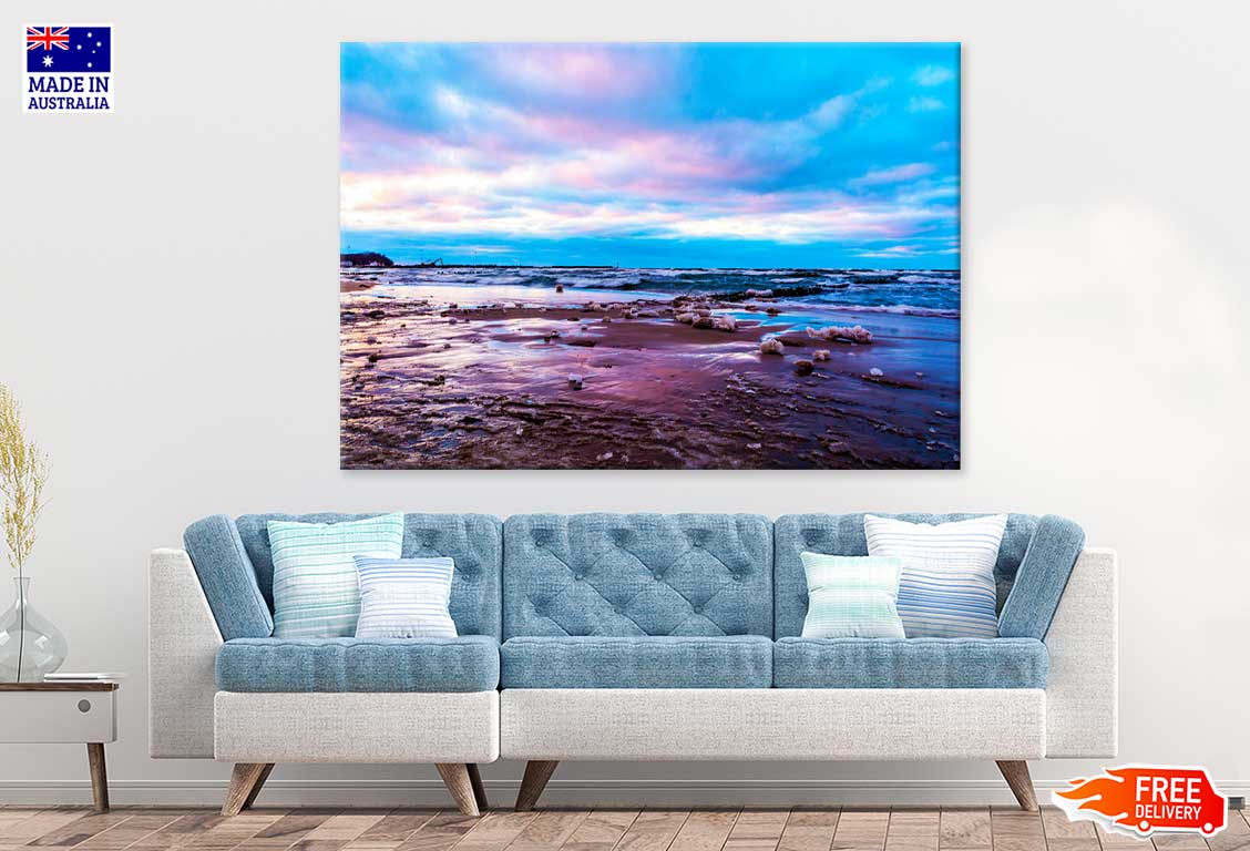 Exposure of Sunset Over The Sea Photograph Print 100% Australian Made