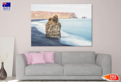 Rock on Reynisfjara Beach Photograph Iceland Print 100% Australian Made