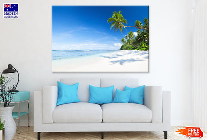 Tropical Beach with Blue Sky View Photograph Print 100% Australian Made