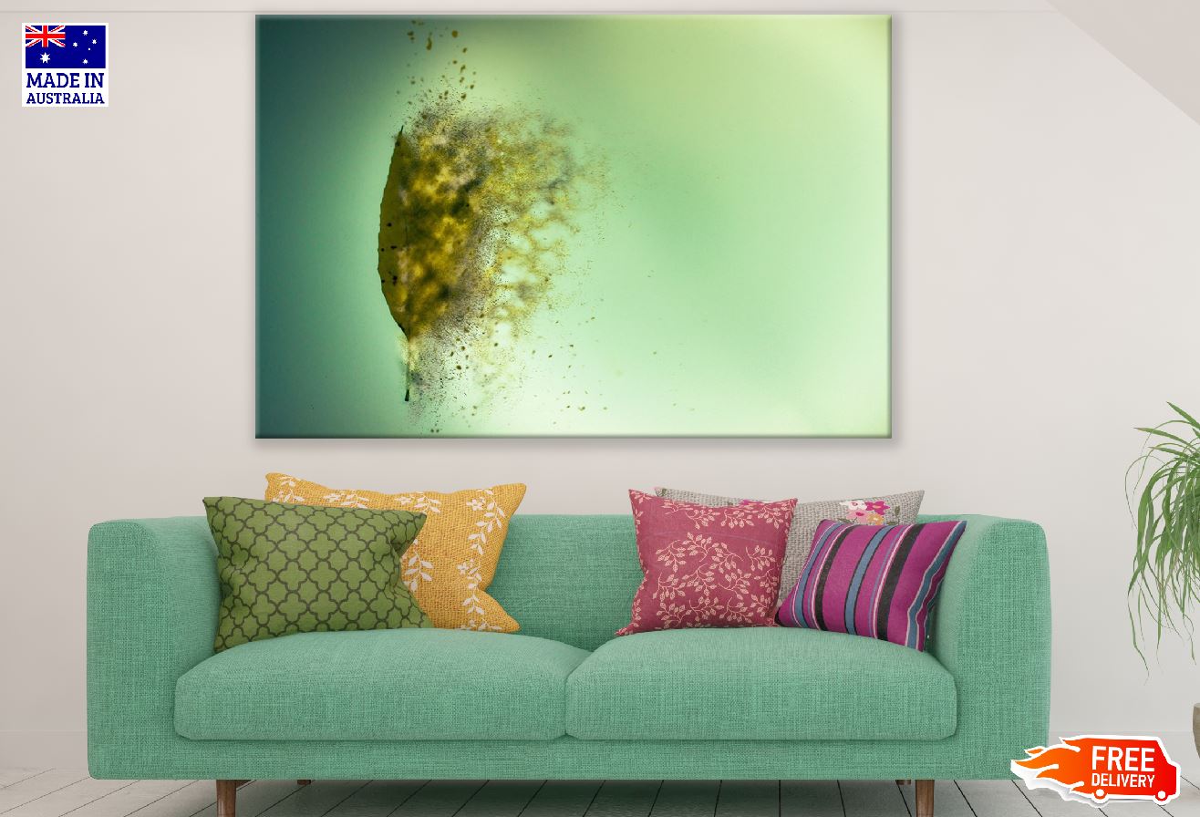 Gold Color Splash Abstract Design Print 100% Australian Made