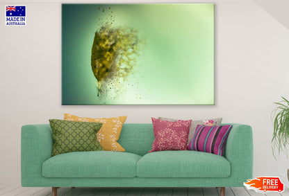 Gold Color Splash Abstract Design Print 100% Australian Made