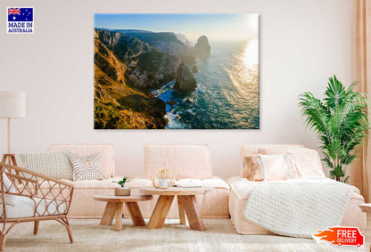 Mountains & Sea Coast Aerial View Photograph Print 100% Australian Made