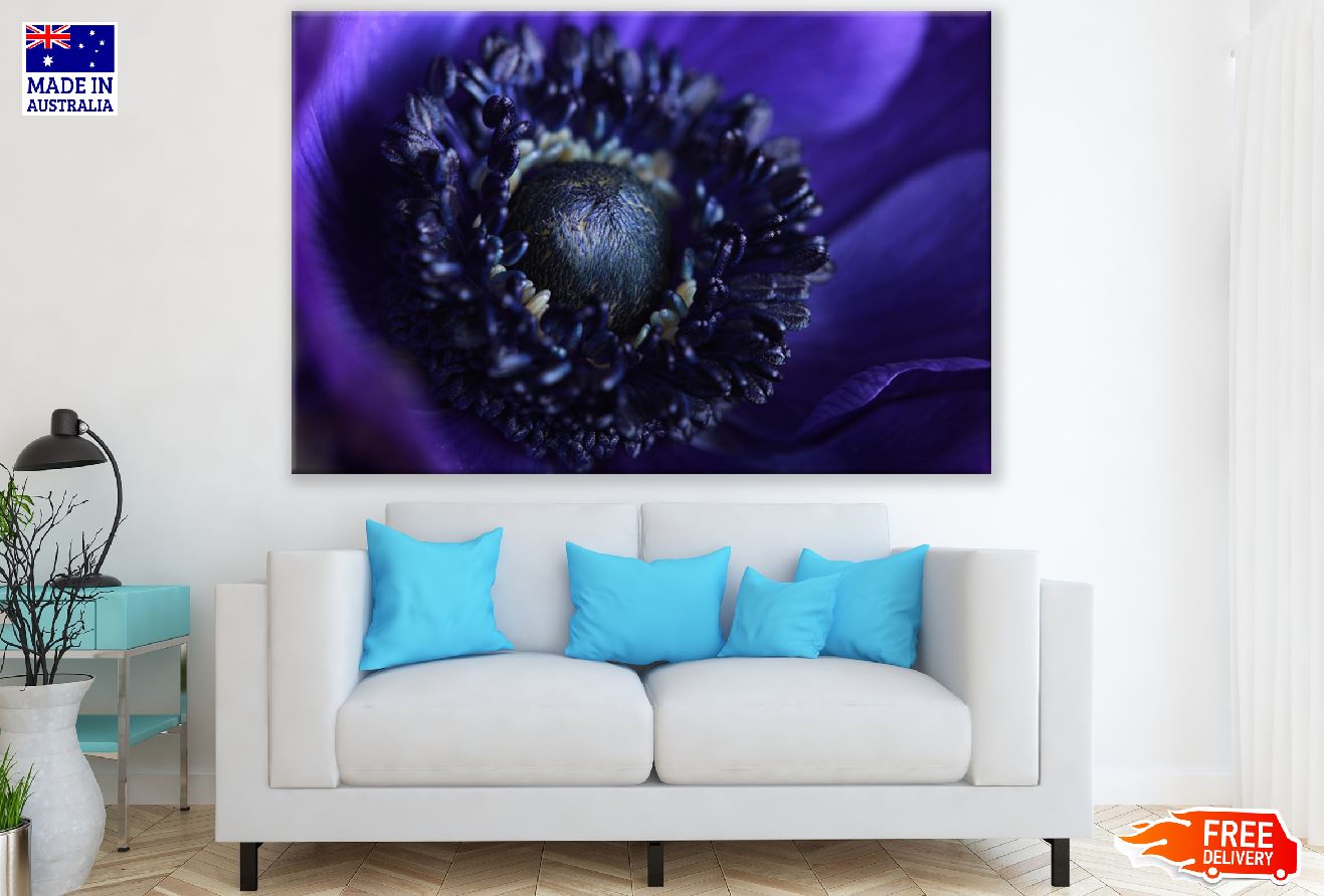 Blue Flower Macro Closeup Photograph Print 100% Australian Made