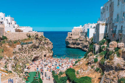Bella Home Polignano a mare Beach in Italy Print Canvas Ready to hang