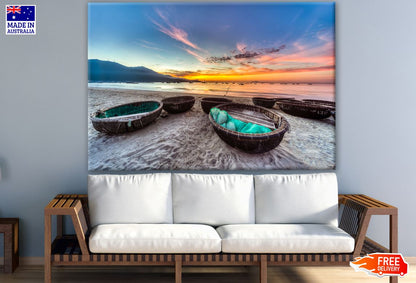 Sunset Beach Scenery Photograph Print 100% Australian Made