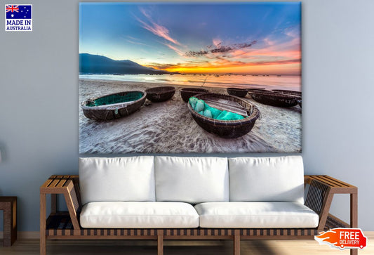 Sunset Beach Scenery Photograph Print 100% Australian Made