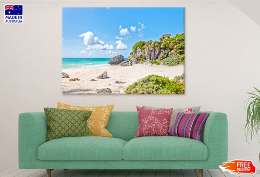 Caribbean Sea Photograph in Tulum, Mexico Print 100% Australian Made