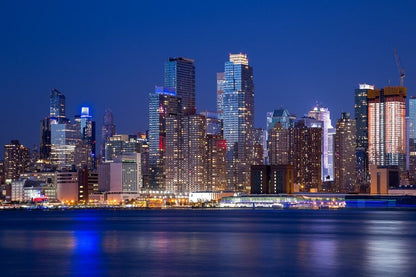 Manhattan, Cityscape New York at Night Photograph Print 100% Australian Made