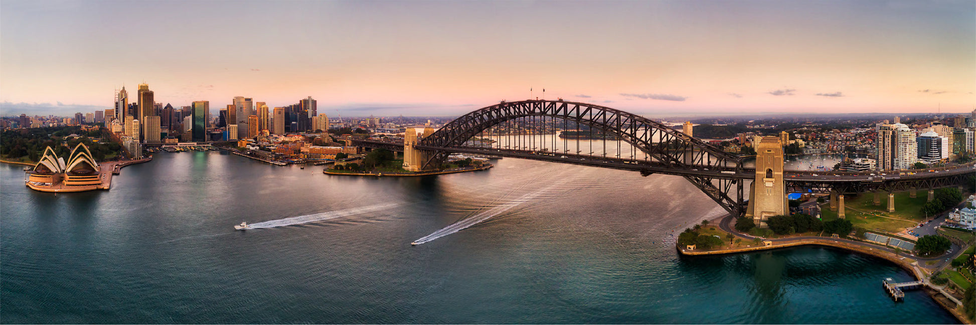 Panoramic Canvas City Sky View at Sunset High Quality 100% Australian Made Wall Canvas Print Ready to Hang