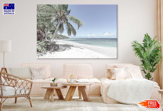 Palm Trees Near Sea Photograph Print 100% Australian Made
