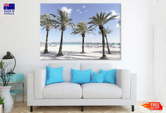 Palm Trees Near Sea Photograph Print 100% Australian Made