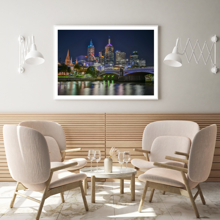 City Night Scenery Photograph Home Decor Premium Quality Poster Print Choose Your Sizes