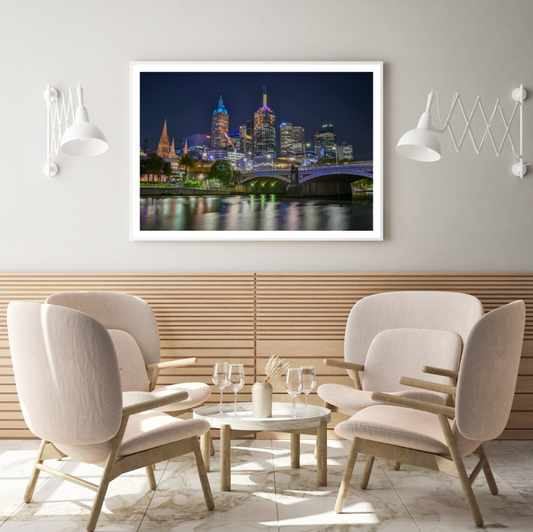City Night Scenery Photograph Home Decor Premium Quality Poster Print Choose Your Sizes