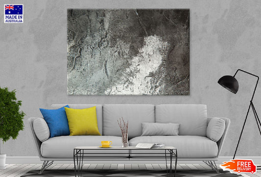 Dark Grey & White Abstract Design Print 100% Australian Made
