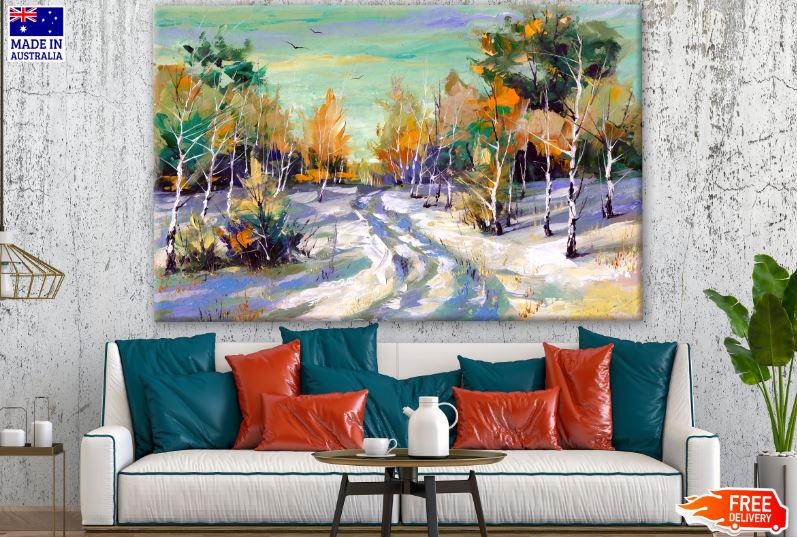 Colorful Nature Scenery Watercolor Painting Print 100% Australian Made