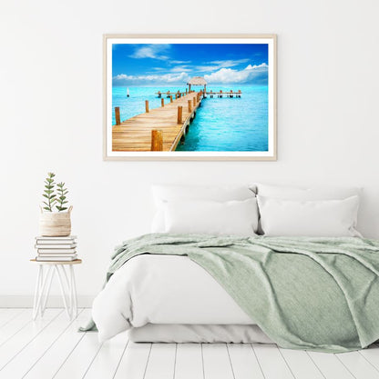Wooden Pier Over Sea Scenery Home Decor Premium Quality Poster Print Choose Your Sizes