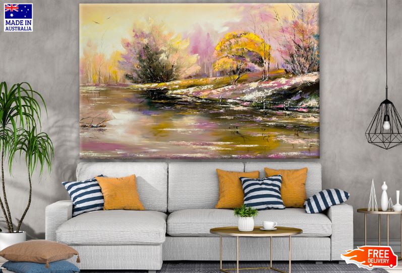 Colorful Nature Scenery Watercolor Painting Print 100% Australian Made