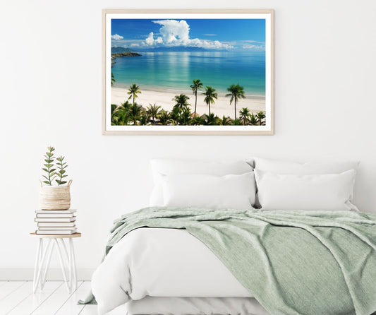 Stunning Sea & Palm Trees Scenery View Photograph Home Decor Premium Quality Poster Print Choose Your Sizes