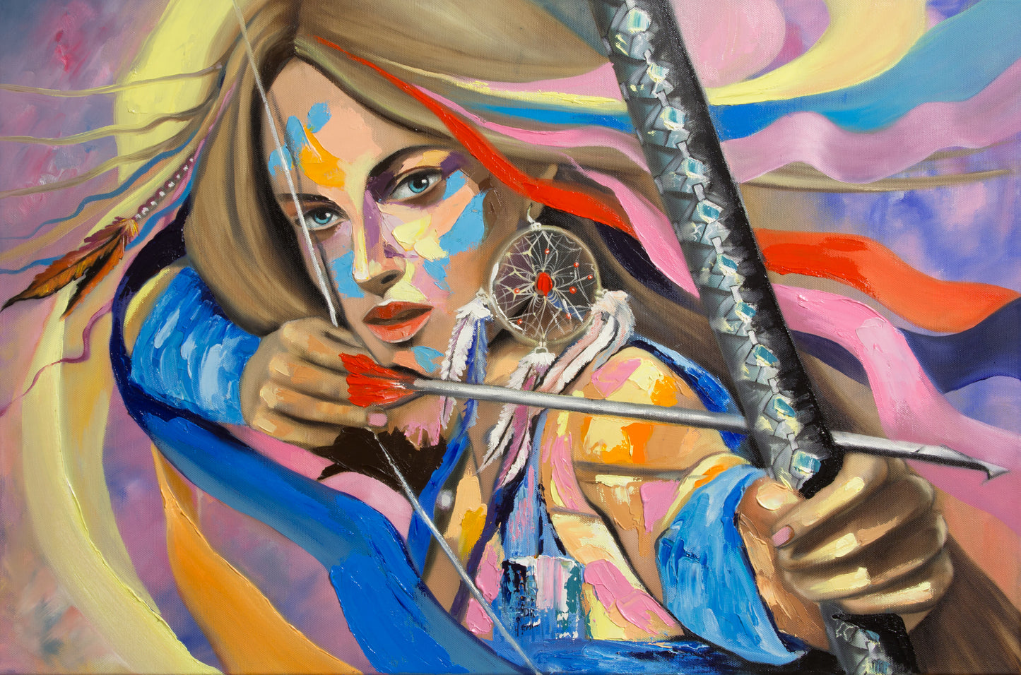 Colorful Girl Abstract Design Print 100% Australian Made