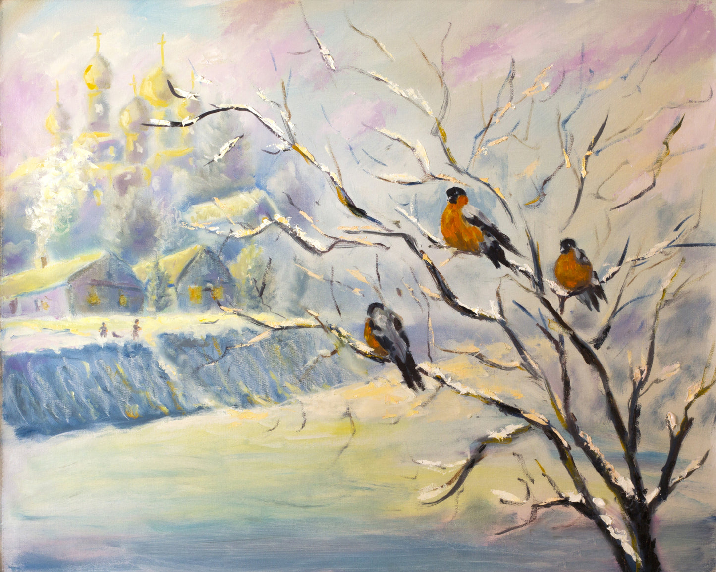 Birds on Tree Watercolor Painting Print 100% Australian Made